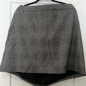 Plaid Black and White Women's Skirt